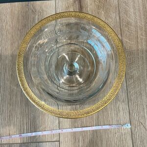 Tiffin Franciscan Elegant Glass Bowl with Gold Rim